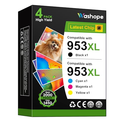 953 XL Druckerpatronen Kompatibel für HP 953 953XL Multipack Patronen für HP Officejet Pro 8710 8715 7740 7720 8210 8720 7730 8218 8718 8725 8728 8730 8740 (‎‎‎‎‎‎‎Schwarz Cyan Magenta Gelb, 4er-Pack)