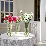 7pcs Glass Cylinder Vases for Centerpieces - 10 Inch Tall Glass Vases for Flowers, Hurricane Candle Holders Floating Candle Vase for Table Centerpiece Formal Dinners Home Decor - Image 5