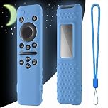 Hi Color Silicone Cover for Samsung BN59-01432A 2023 TM2360E Samsung Smart TV Remote Solar Panel Remote Case Cover with Lanyard (Glow blue)