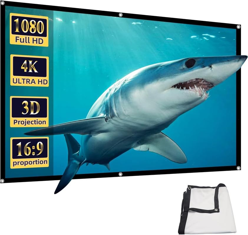 120 inch, Matte White Screen, 16:9, Foldable, Anti-Crease, Projector Screen for Home Theater/Outdoor Indoor Projection Support (Sale Price is Live & This Price is Live only for Limited time) (B0DG9BRZ2H) Amazon Price History, Amazon Price Tracker