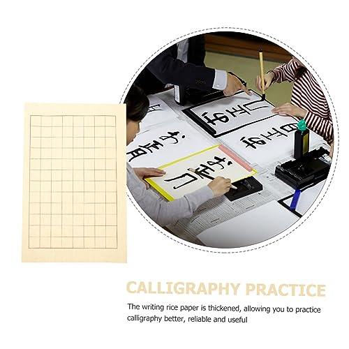 Operitacx 40 Folhas De Papel De Escrita De Caligrafia Chinesa Papel De Caligrafia Prática De Papel D