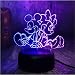 Produktbild NEUE Cartoon Schöne Mickey & Minnie Mouse Multicolor 3D RGB LED Nachtlicht Mixed Dual Farbwechsel Schreibtischlampe Weihnachten Kinder Geschenk