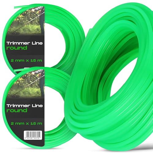 Instalguru 2x Mähfaden 2 mm Rund Grün