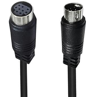 Seadream Mini DIN 9-Pin Cable Extension Cord, Male to Female Connector,S Video 9Pin Mini DIN Cable for TV Receiver and Projector 1.64FT