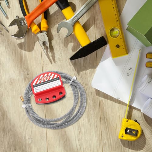 Cable de seguridad de acero inoxidable de 1.8m para estaciones LOTO 6