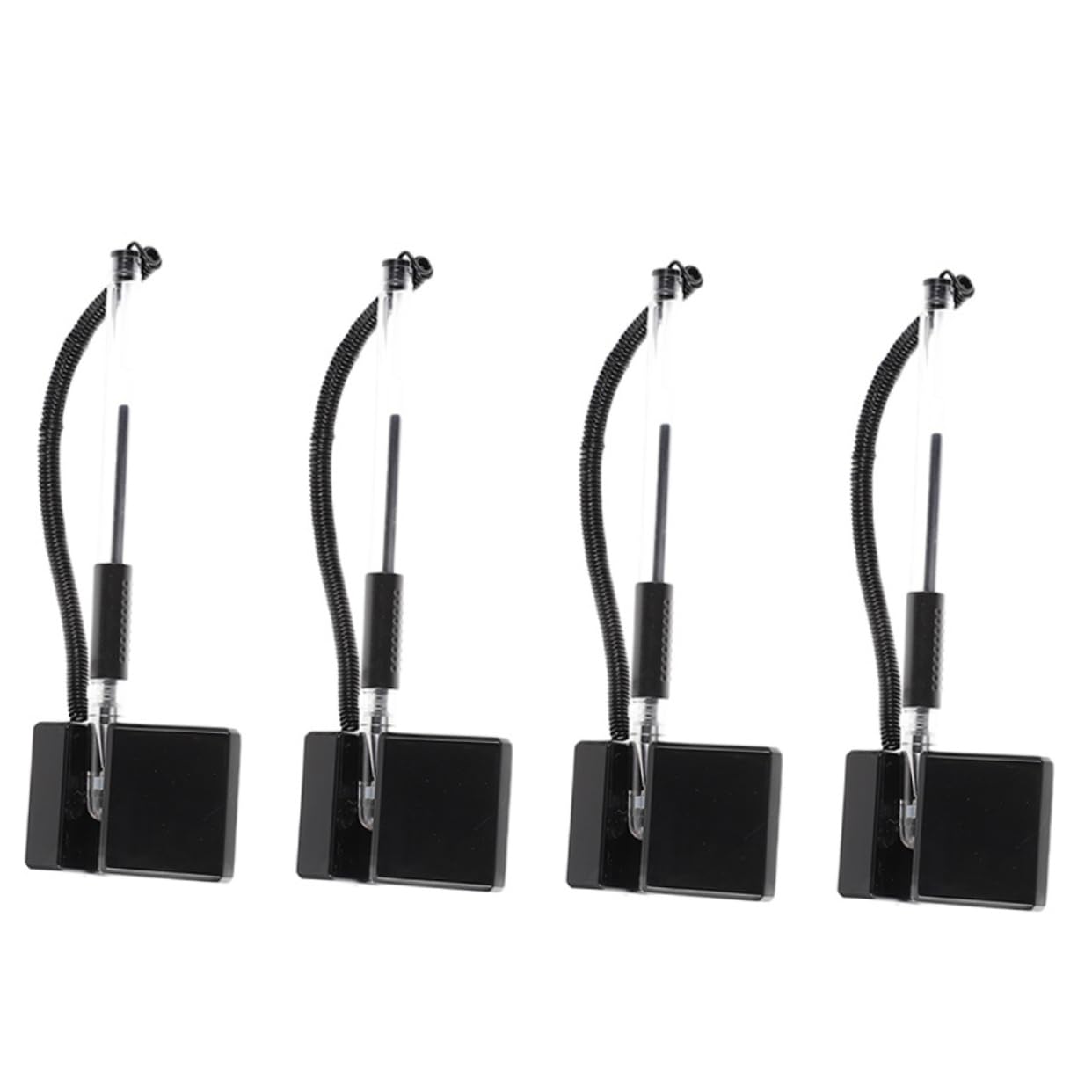 SOIMISS 3 Set Penne Gel Sicure Per Scrivania Reception Penne Da Banco Con Inchiostro Nero Per Hotel Uffici E Sportelli Design Antifurto Per Uso Professionale 4 Pezzi*3