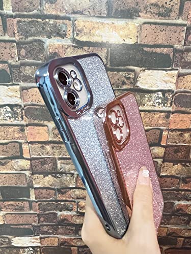 Fycyko Compatible With Iphone 12 Pro Case Glitter Luxury Cute Flexible Plating Cover Camera Protection Shockproof Phone Case For Women Girl Men Design For Iphone 12 Pro 6.1'' Pink #TOP5