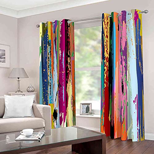 Rideaux occultants 100% polyester isolant thermique graffiti 3D - 3