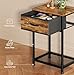 Kitstorack Night Stands Set of 2,End Tables with Drawer for Bedroom Bed Side Table for Home, Rustic Brown Wood Night Stand Bedroom Nightstands Bedside Table Set of 2