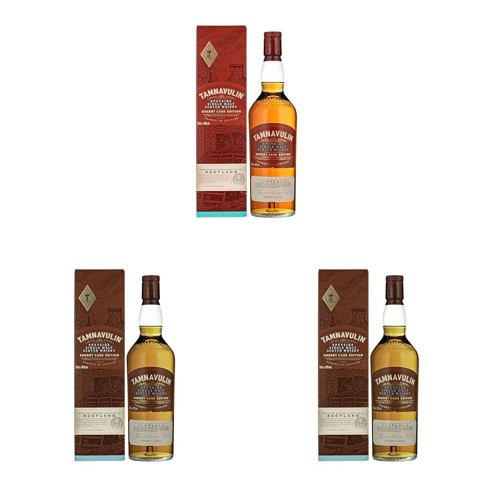 Tamnavulin Speyside Sherry Cask Edition Whisky 0.70l (Packung mit 3)