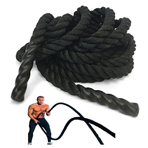 NEXPRO Battle Rope Polydac Undulation Rope Exercise Fitness Training - 1.5" Width Avail. in 30ft, 40ft, 50ft Length Black (30 Ft. Length)