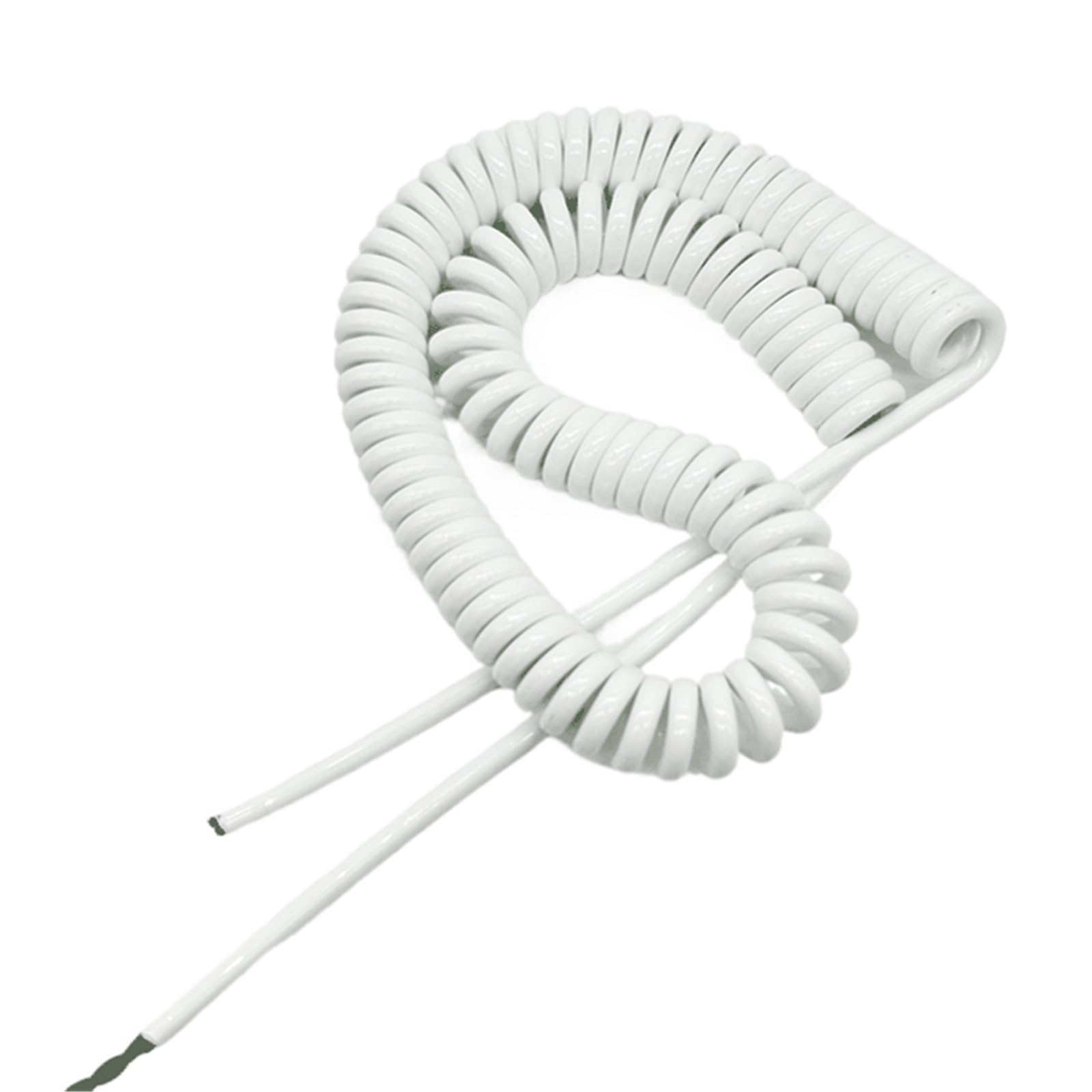 YDHSIKK Spring Retractable Cord, 4 Core Spiral Electric Wire Stretch 3 Meters PU Copper Retractable Cord 0.1-4mm2(1.5mm2)