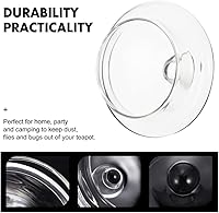 Vista 4 de DOITOOL Infusor de té 3 piezas de tapa de vidrio de repuesto, repuesto de tapas transparentes, repuesto de tapa de tetera para tetera pequeña, ollas