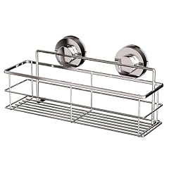 Shower Caddy Shower Stainless Steel Storage Bracket Suction Cup Deep Bath Wall Mount Shelf Shampoo Shower Gel Holder
