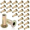 25Pcs Steel Multi Grip Rivet Nuts Pre Bulbed Shank Zinc-Plated Flat Head Threaded Insert Nut Construction Fasteners for Industrial (1/4-20)