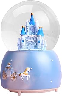 Beaupretty Romantische Spieluhr Kristallkugel mit Leuchtendem Schloss Musik dekoration für Schreibtisch Batteriefrei Blaues Licht Festliche Tischdekoration Langlebig und Handgefertigt