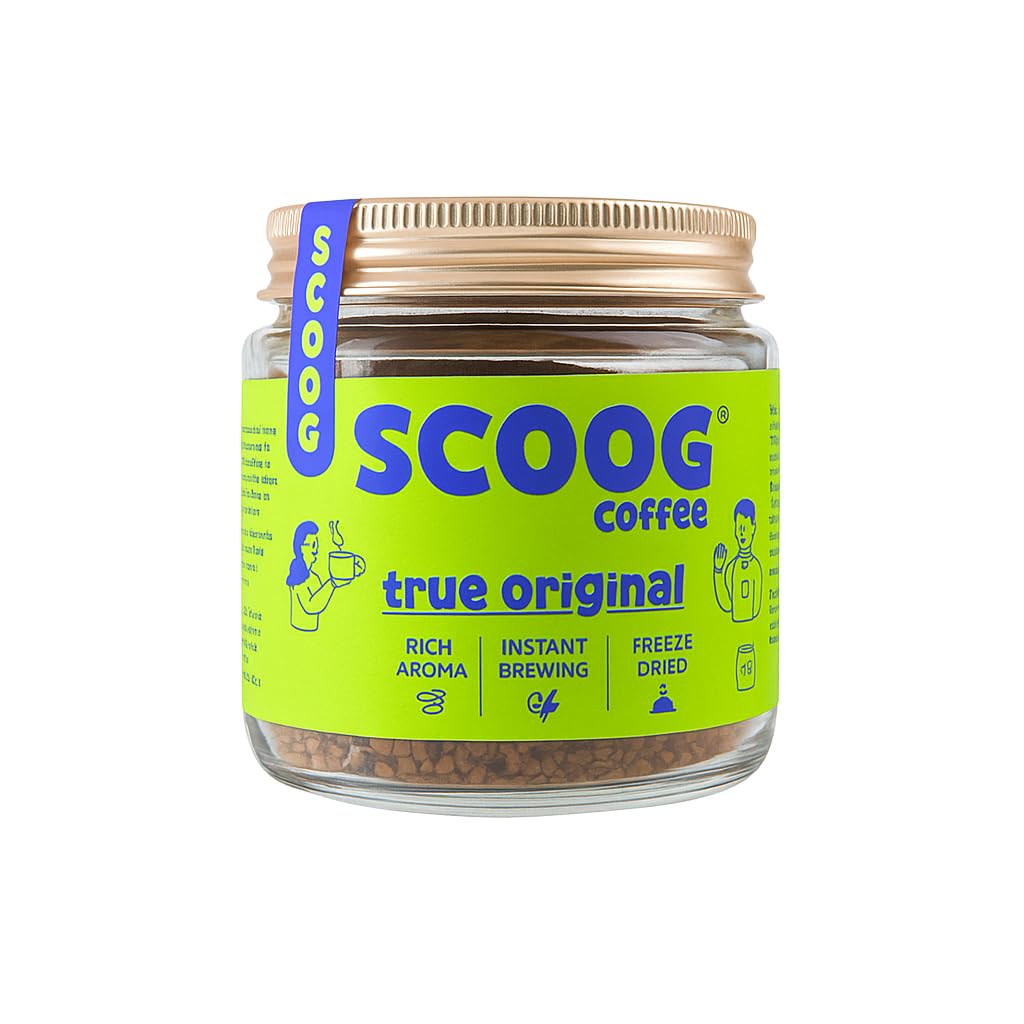 SCOOG Freeze Dried Instant Coffee | 100% Arabica Premium Coffee | Smooth, Rich & Aromatic Taste | Café-Style Enjoyment at Home | 60g Jar (60gm, TRUE ORIGINAL)-image-45