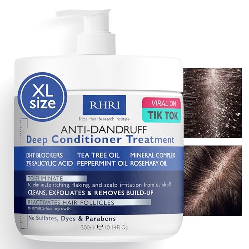 Anti Dandruff Deep Conditioner with Tea Tree Oil & Salicylic Acid | Anti-Fungal Relief | Dandruff Treatment For Itchy Scalp and Folliculitis | Scalp Treatment Which Promotes Healthy Hair Growth
