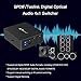 4 Port Toslink Switch, Portta 4x1 SPDIF Optical Digital Audio Switcher Box with IR Remote Control for Apple TV, PS4, Xbox, Blu-ray Player, Sound Bar, Receiver, Speakers, DVD, Amplifier