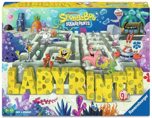 Ravensburger Games 25090 - Spongebob Squarepants Labyrinth - Le Jeu Classique dans Le Style de la série pour 2 à 4 Joueurs de 7 Ans et Plus