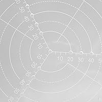 Vista 7 de FTVOGUE Buscador central redondo con escamas transparentes acrílico DlY carpintería círculo calibre diámetro 7.9 in