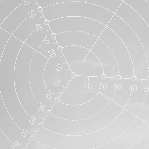 Miniatura 7 de FTVOGUE Buscador central redondo con escamas transparentes acrílico DlY carpintería círculo calibre diámetro 7.9 in