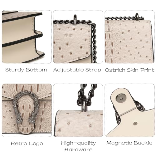 Image of MYHOZEE Crossbody Bags for Women - Snake Printed Clutch Purses Leather Chain Shoulder Bags Evening Handbags