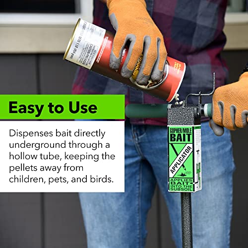 Yard Butler Igba-1 Gopher Bait / Mole Bait Applicator - Vole Killer, Gopher Killer, & Mole Killer - Apply Poison Bait Pellets Into A Pest Tunnel In Your Yard - Pest Control To Kill Moles And Gophers #TOP3