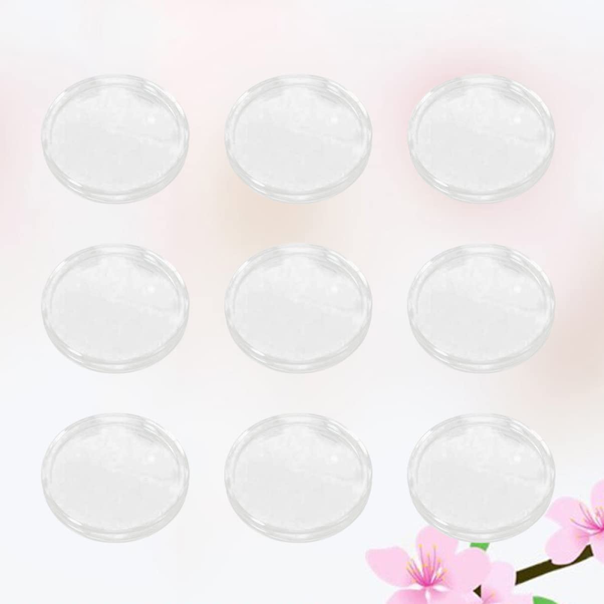 Happyyami 100Pcs Coin Storage Case Round Crystal Transparent Coin Holder Box for Collecting and Design for Awards and Exhibitions