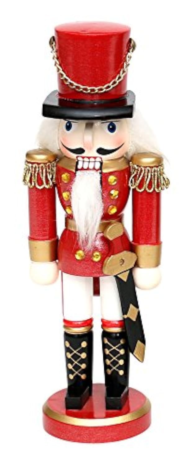 Dekohelden24 - Schiaccianoci classico a forma di soldato., Rot, 20 cm