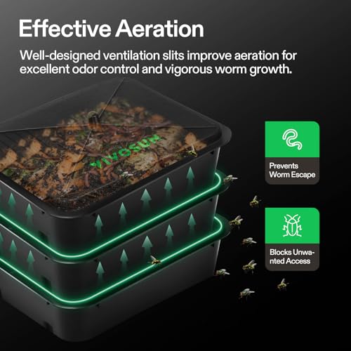 VIVOSUN 3-Layer Worm Compost Bin, 30L Worm Composter by VIVOSUN - Used condition - Image 4