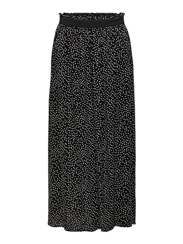 ONLY Damen Onlvenedig AOP Life Long Skirt WVN Noos Rock, Black 2, M EU