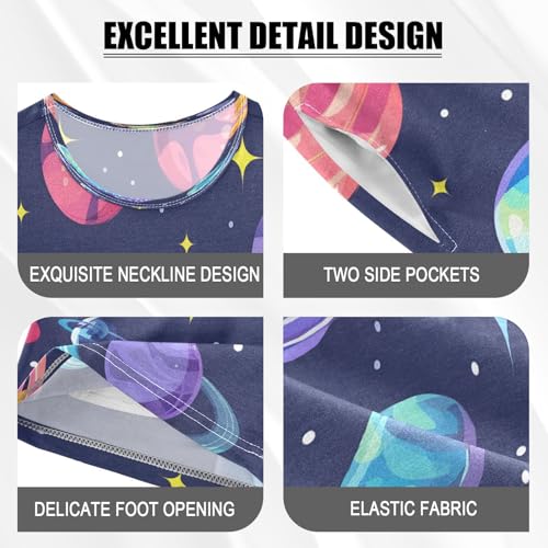 senya Short Sleeve Pajamas Sets Summer Cotton Sleepwear Cosmic Planet4