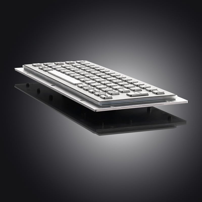 Sturdy 65 Keys Rear Panel Mount IP65 Waterproof Industrial Metal Kiosk Compact Keyboard(USB Interface)