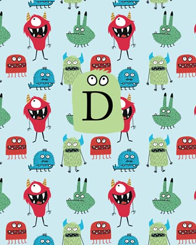 Carnet initiale D Little Monsters idée cadeau anniversaire personnalisée