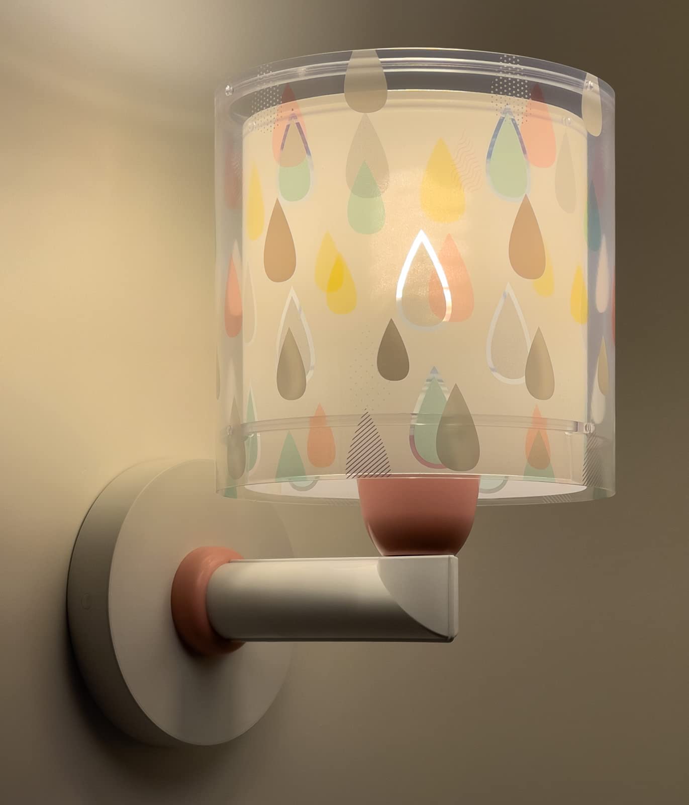 Dalber Lámpara Aplique Infantil Juvenil De Pared Color Rain Gotas Agua Multicolor (41439)