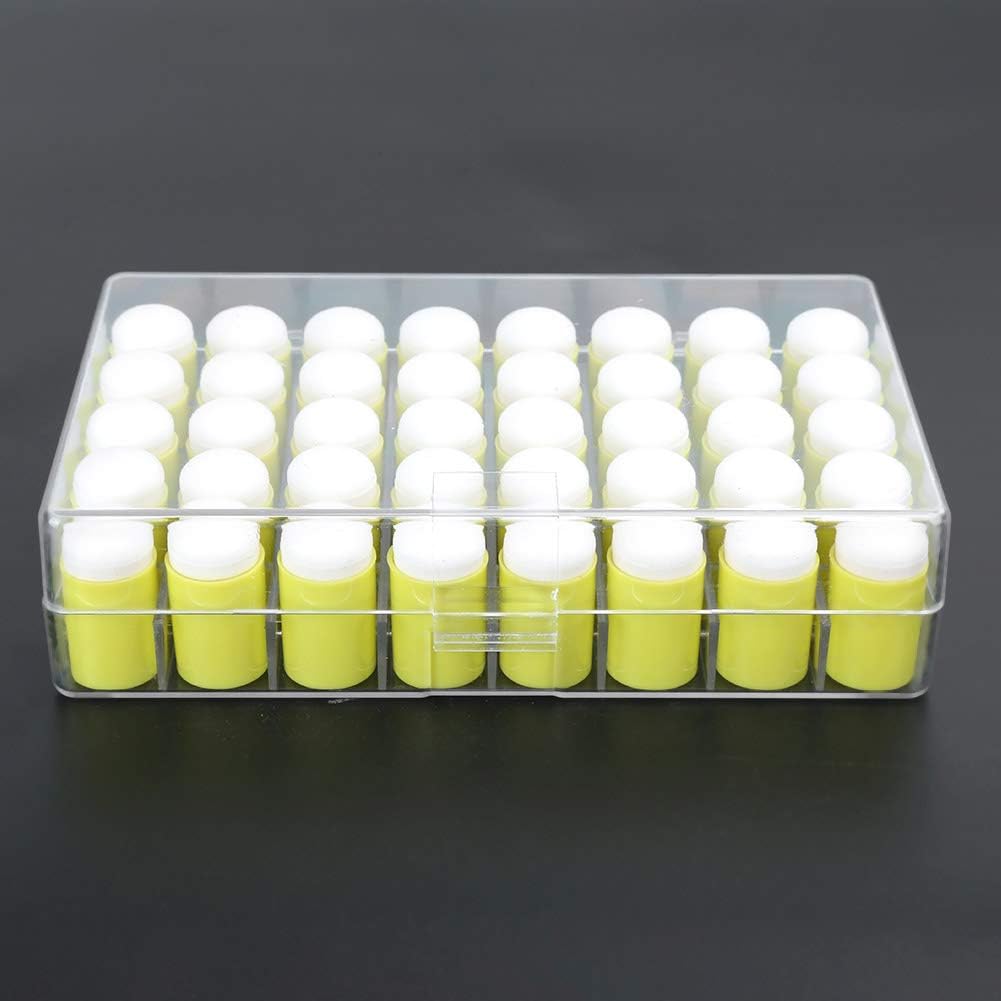 40pcs Finger Sponge Daubers Set Multifunctional Painting Finger Sponges with Storage Box for Painting Drawing Ink Crafts Chalk DIY Craft (Yellow)