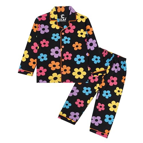 Image of CLAP Kids Cotton Printed Full Sleeves Night Suit