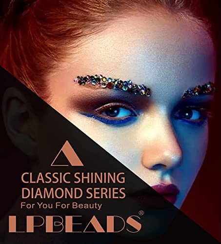 Lpbeads 6000 Pieces Green Volcano Non Hotfix Rhinestones 6 Sizes Round Crystal Glass Flat Back Rhinestones With Tweezers And Picking Pen For Nail Art Crafts Clothes Bags Diy #TOP6