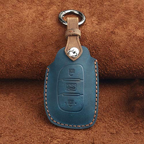 Funda luminosa de cuero para llave de coche plegable K de Hyundai i35 y Kia K2