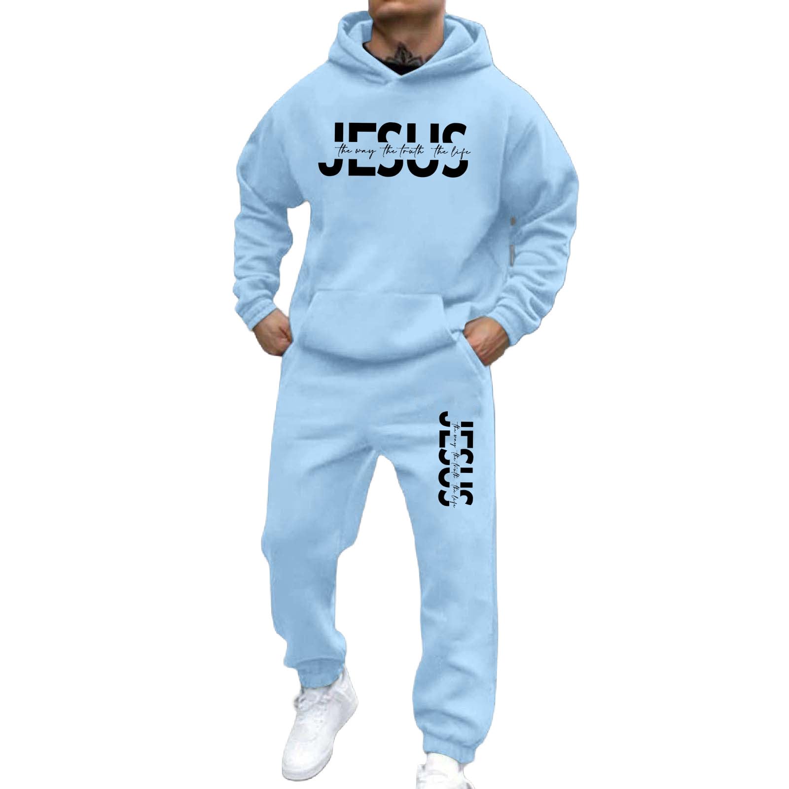 Ensemble jogging homme confortable moderne pull pantalon - 4
