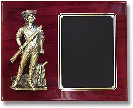 SHOP AWARDS AND GIFTS SHOP AWARDS AND GIFTS Customizable Cherry Piano Plaque Award Personalized Custom, 8 x 10 Inch, Brass Minuteman
