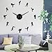 mazhant Kick-Boxing DIY Horloge Murale Combat Murale Art Quartz Acrylique Miroir Autocollant Montre Kick Boxing Coach Cadeau   Gymnase Décor 47Inch