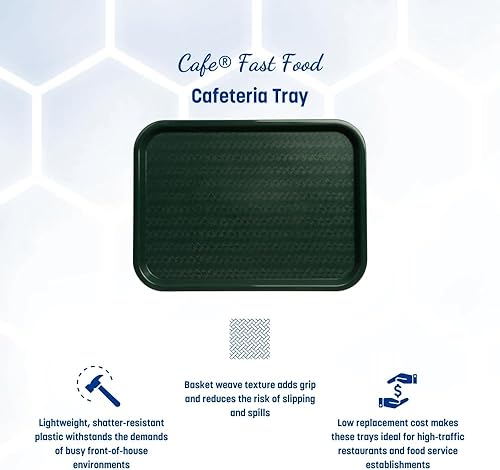 Miniatura 39 de Carlisle Foodservice Products CT141803 Café Bandeja de comida rápida y de café estándar, 14 x 18 pulgadas, polipropileno, negro