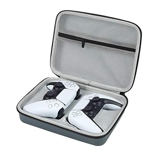 armazenamento com controle jogo duplo para PS5/PS-4, estojo transporte impermeável para Gamepad com ranhura integrada para controle PS5 e pequenos acessórios
