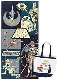 Jay Franco Beach Towel and Tote Bag Set - 16'x 14.5'Canvas Shoulder Handbag with 28'x 58'Super Soft Absorbent Bath Towel, Official Licensed Product, Blue - Star Wars