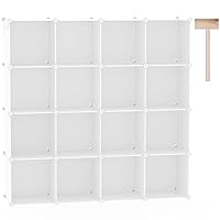 C&AHOME Organizzatore di contenitori a cubo, scaffali a 16 cubi
