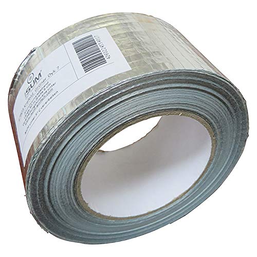 Aluklebeband Dampfsperre Klebeband - Innendämmung & Außendämmung I Dämmmaterial diffusionsdicht verkleben I 1 Rolle I 50 Meter x 60 mm