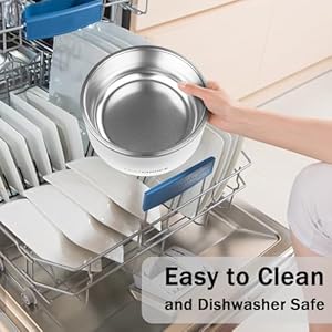 Stainless steel dog bowls with non slip rubber bottomdurable insulated dog water bowls for meduim large dogsheavy duty metal cold pet food bowlsrustproofdishwasher safe 100ozwhite   cucciolini doodles