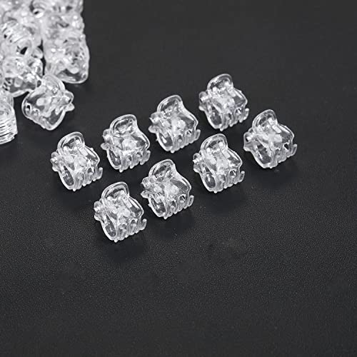 Pack de 100 mini pinzas para cabello de plástico miniatura 6